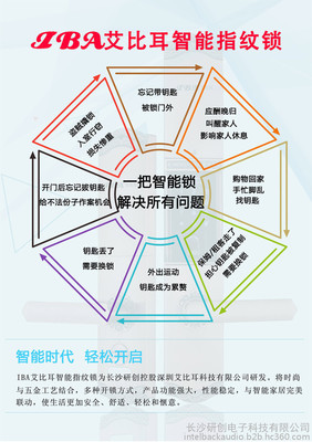 IBA艾比耳IBA FM-06S 指纹锁 家用防盗门密码锁智能锁指纹锁